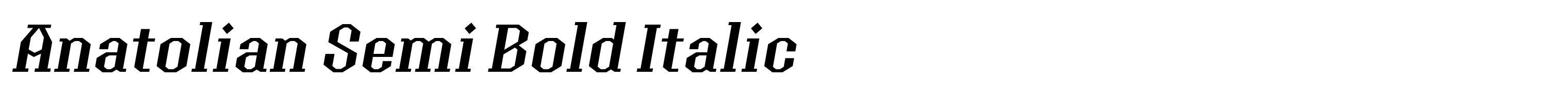 Anatolian Semi Bold Italic